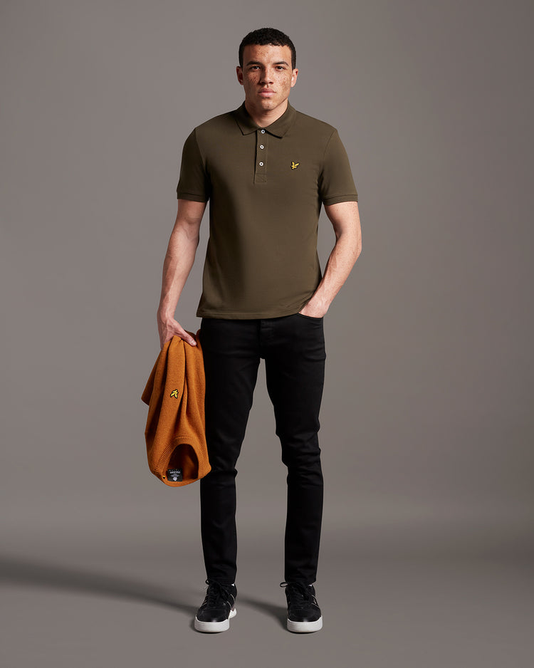 スリム半ポロシャツ