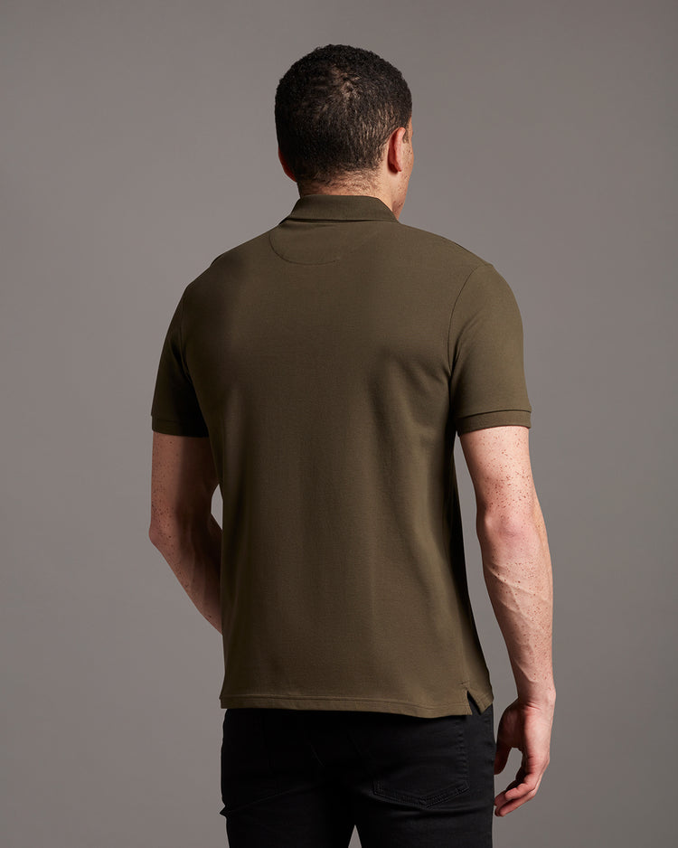 スリム半ポロシャツ