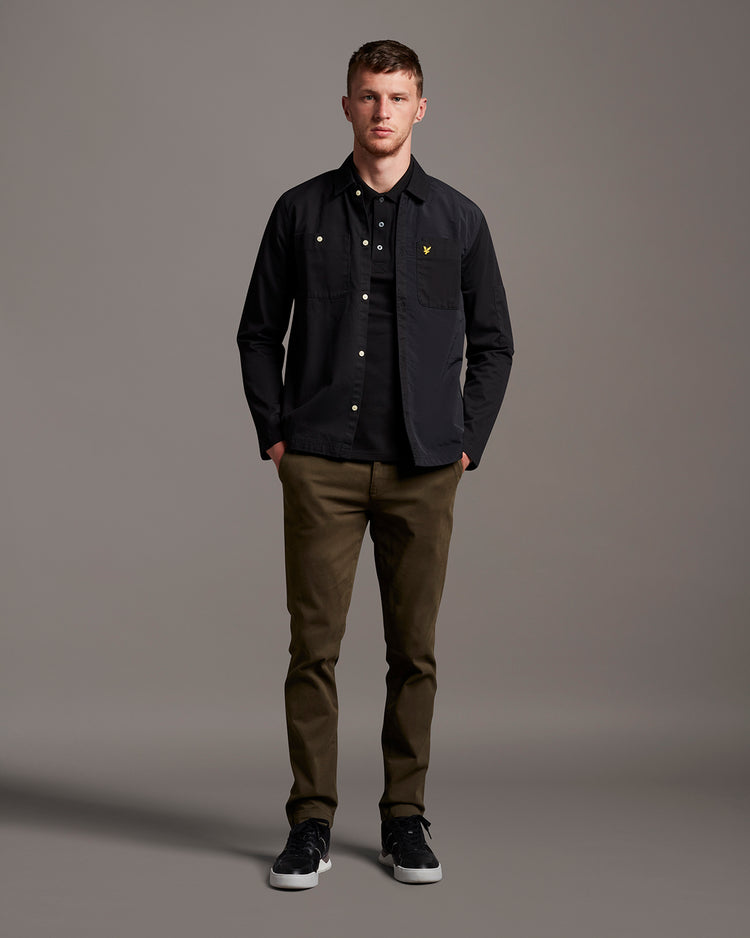 スリム半ポロシャツ