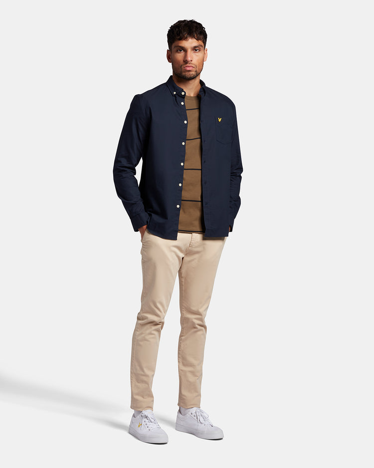 長袖オックスシャツ