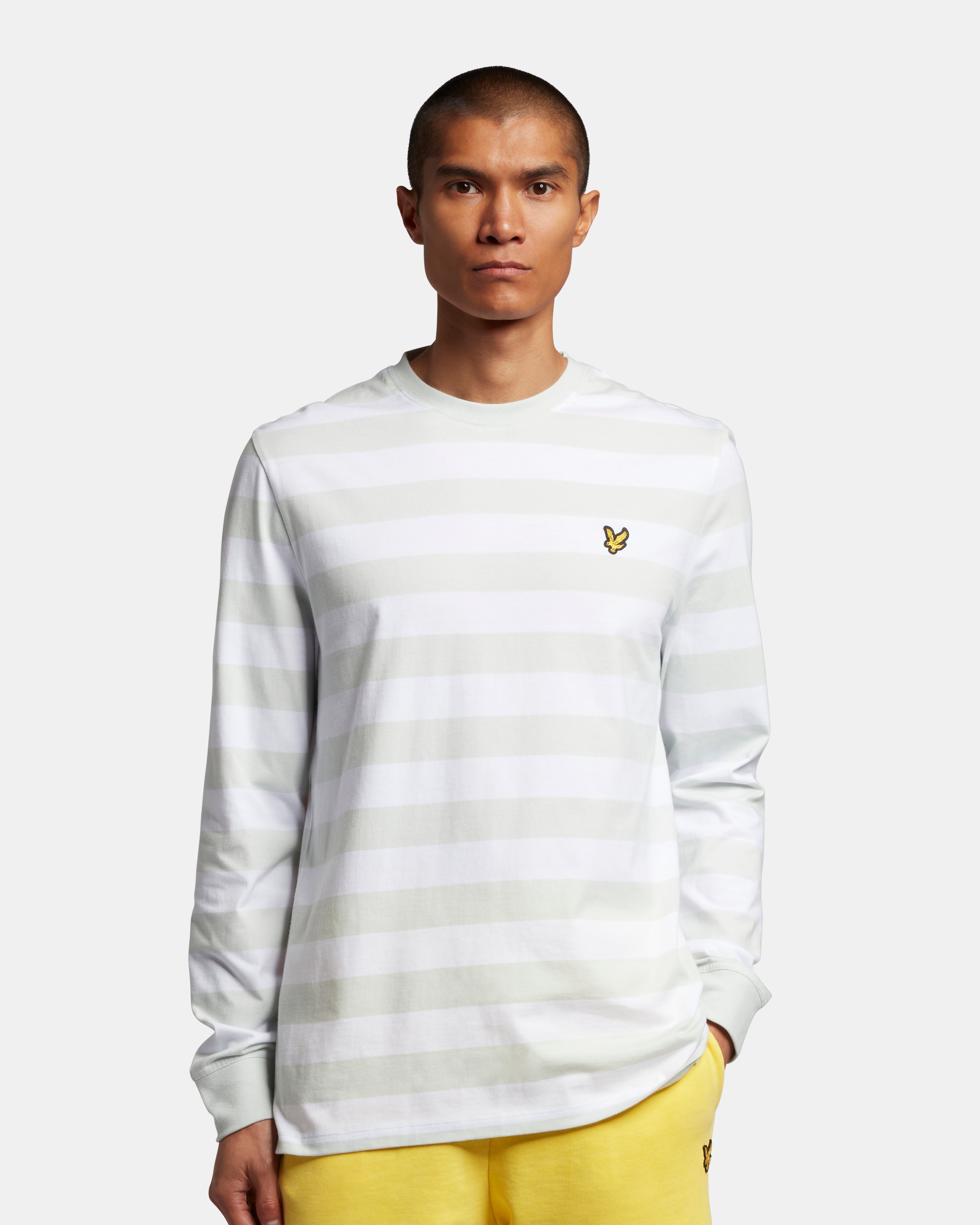 Lyle & Scott★半袖 クルーネック ロゴ Tシャツ★ストライプ柄★ Lyle & Scott☆半袖 クルーネック ロゴ Tシャツ☆ストライプ柄☆